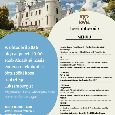 SA Alatskivi loss / Alatskivi lossi restoran